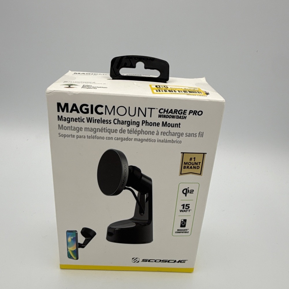 MagicMount Charge Scosche Pro Qi2 Fast Wireless Charging MagSafe Car Mount 15W
